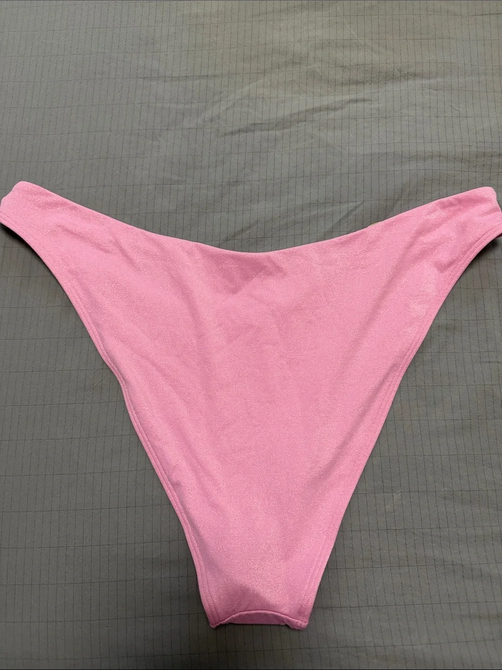 Abercrombie & Fitch Pink High-Cut Bikini Bottom with Gold Ring Detail XL NEW